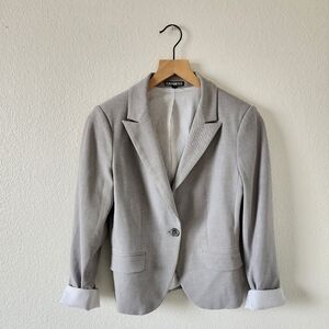 Express Women’s Size 2 Light Gray Career Blazer Jacket